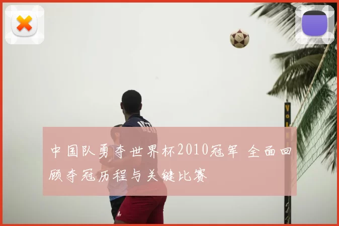 中国队勇夺世界杯2010冠军 全面回顾夺冠历程与关键比赛